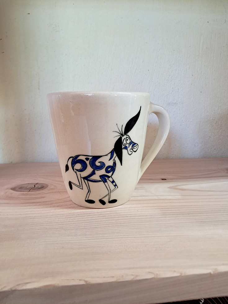 Ceramic mug donkey